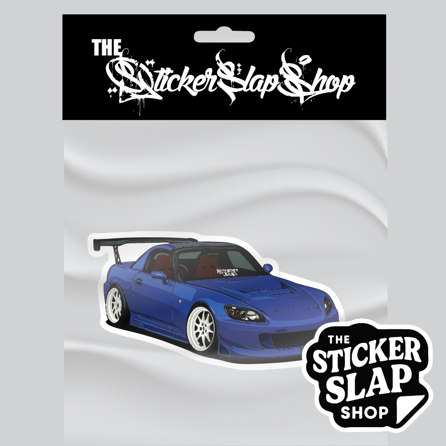 Blue Honda S2000 Sticker