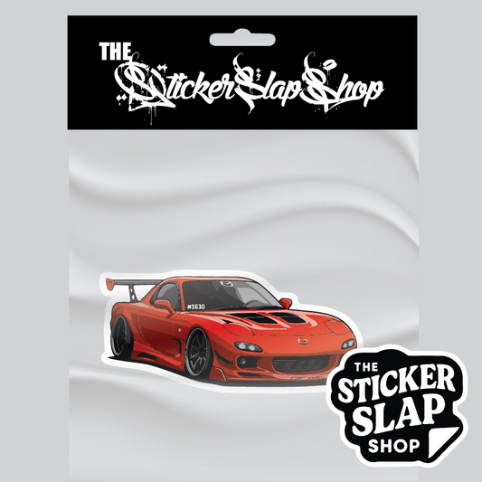 Red Mazda Rx7 FD Sticker