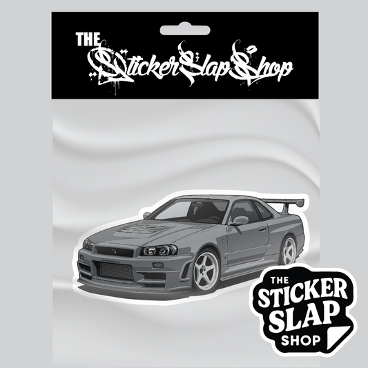 Gray Nissan R34 Skyline