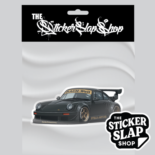 Black Porsche RWB black sticker