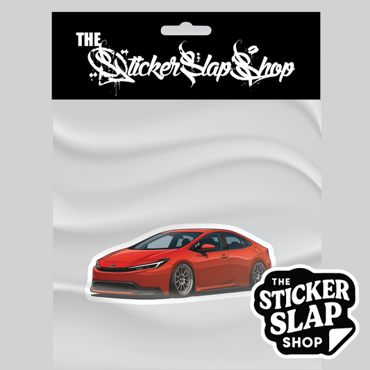 Red Toyota Prius sticker 5th gen