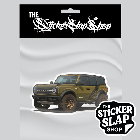 Green Ford Raptor Bronco sticker