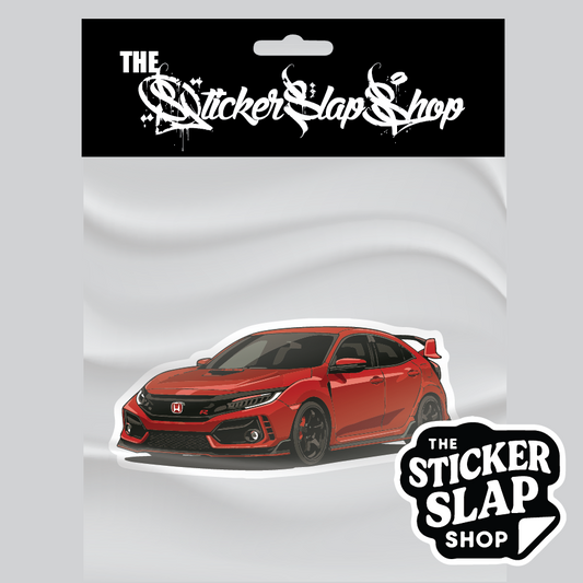 Red Honda Civic FK8 Sticker