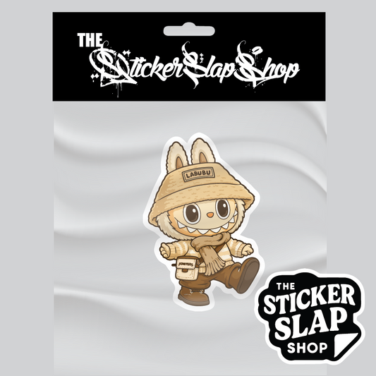 Labubu Monsters dressed up in winter clothes sticker