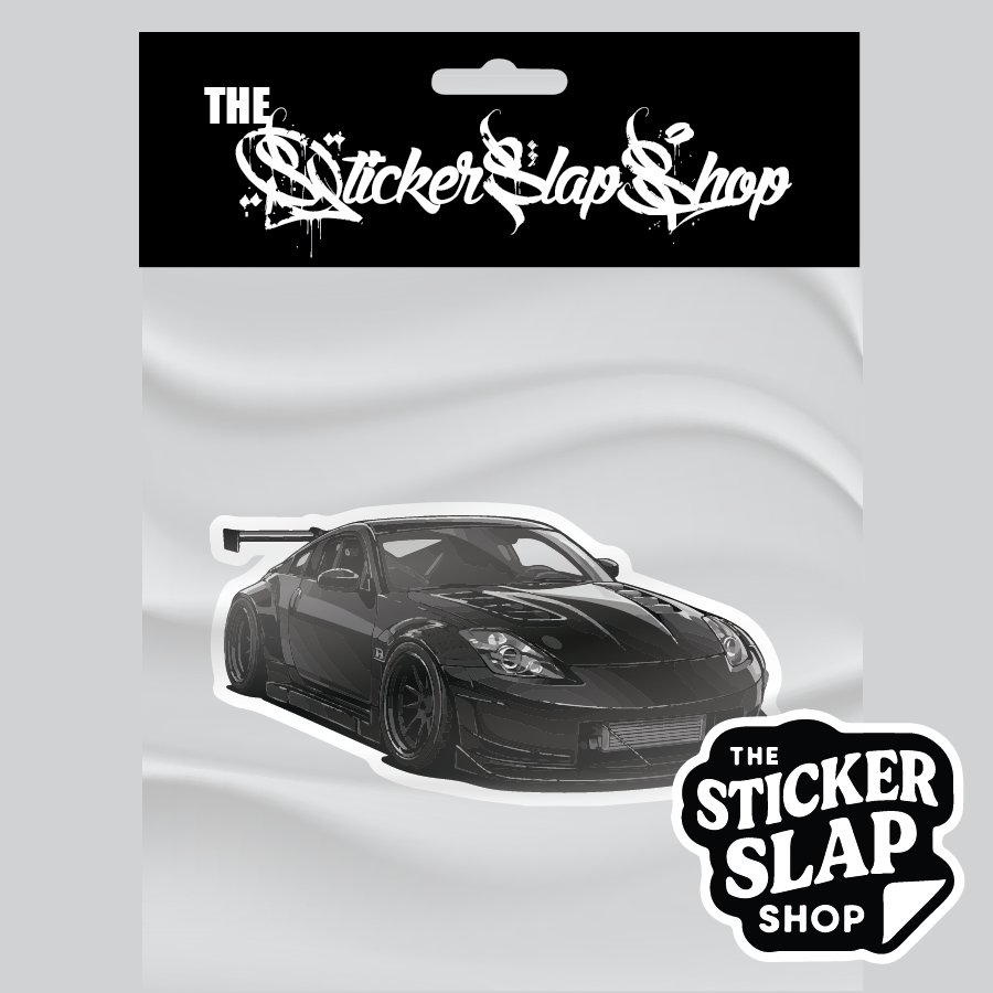Black Nissan 350z Wide Body Sticker