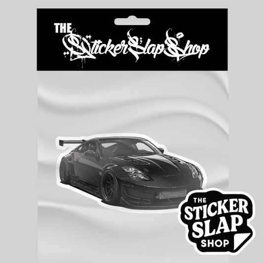 Black Nissan 350z Wide Body Sticker
