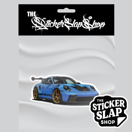 Blue Porsche 911 GT3 RS Sticker