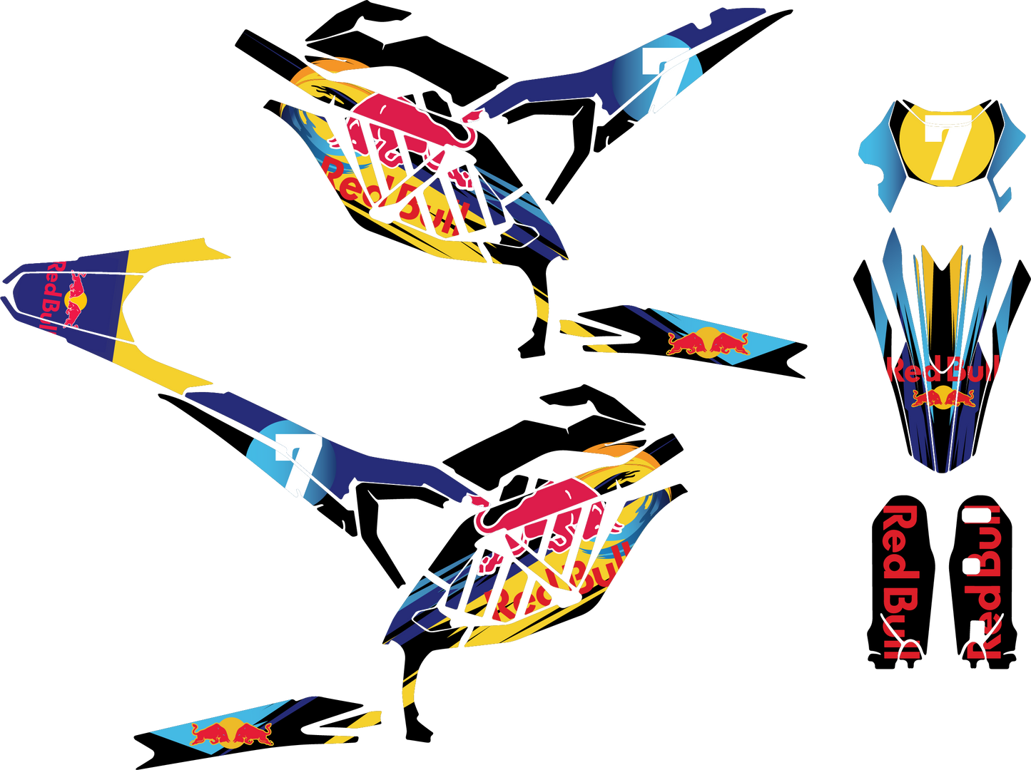 Surron Ultra Bee Custom Red Bull Livery Template