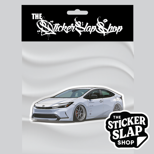 Toyota 5th gen Prius with an Aimgain body kit sticker
