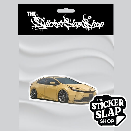 Gold Toyota Prius wide body sticker